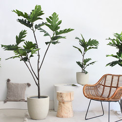 Sicilian Artificial Green Plants, Nordic Floor-Standing Plants, Bread Tree Potted Plants, Home Living Room Decoration, Lobby Hotel Landscape