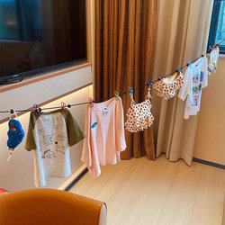 Travel Clothesline, Outdoor and Indoor Clothesline, Hotel Clothesline, Easy to Tighten with One Pull, Portable Travel Essential