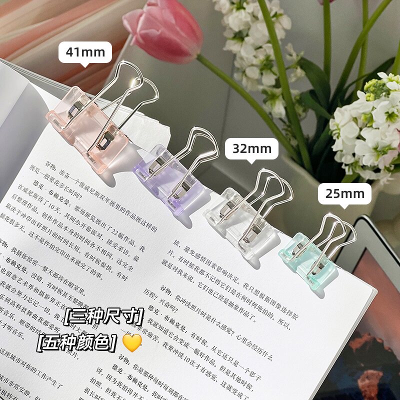3학년 2급 롱테일클립 더브테일클립 시험지클립 문구류 보관 사무실 서류철 투명 피닉스테일클립 -