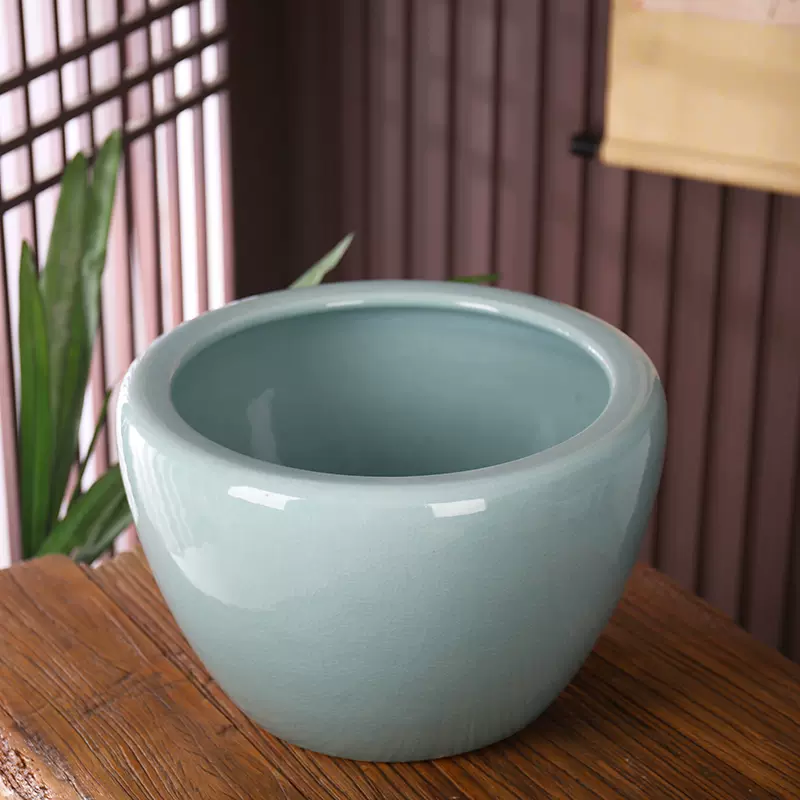 特大荷花缸 • 金魚缸 景德镇陶瓷金鱼缸荷花睡莲盆深缸特大号水缸客厅室内户外