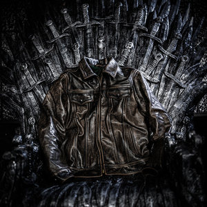 
Mo Chen men's first layer cowhide wash faded and old green tea core motorcycle leather leather jacket LC-6137