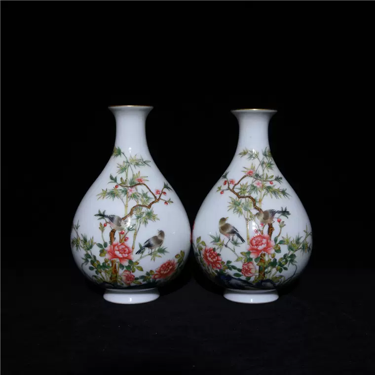 染付中国古美術品 清の乾隆時代 青花粉彩人物皿 本物保証 22cm - 工芸品