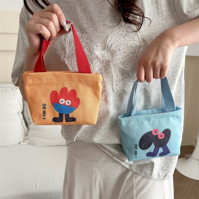 Walking bag, mini cloth bag, hand-held tote bag, canvas handbag, women's bag, small mother bag, mother and baby outing