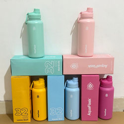 Jielaiwo Stainless Steel Thermos Cup for Men and Women, Gradient Color Water Cup, Outdoor Portable Sports Water Bottle, Large Capacity Cold Storage