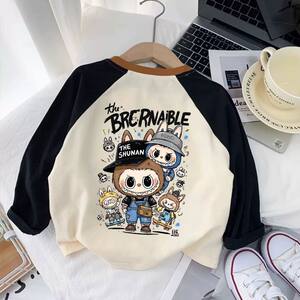 
Children's Rabbu long-sleeved T-shirt boys autumn new pure cotton sweatshirt girls baby winter all-match bottoming shirt