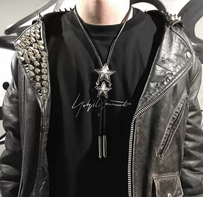 美國正品買手Cody Depp Star Bolo Tie皮繩項鏈-Taobao