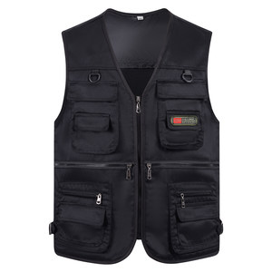 
Autumn and winter middle-aged and elderly vest men's work suit fishing vest large size multi-pocket vest new style horse clip outside dad outfit