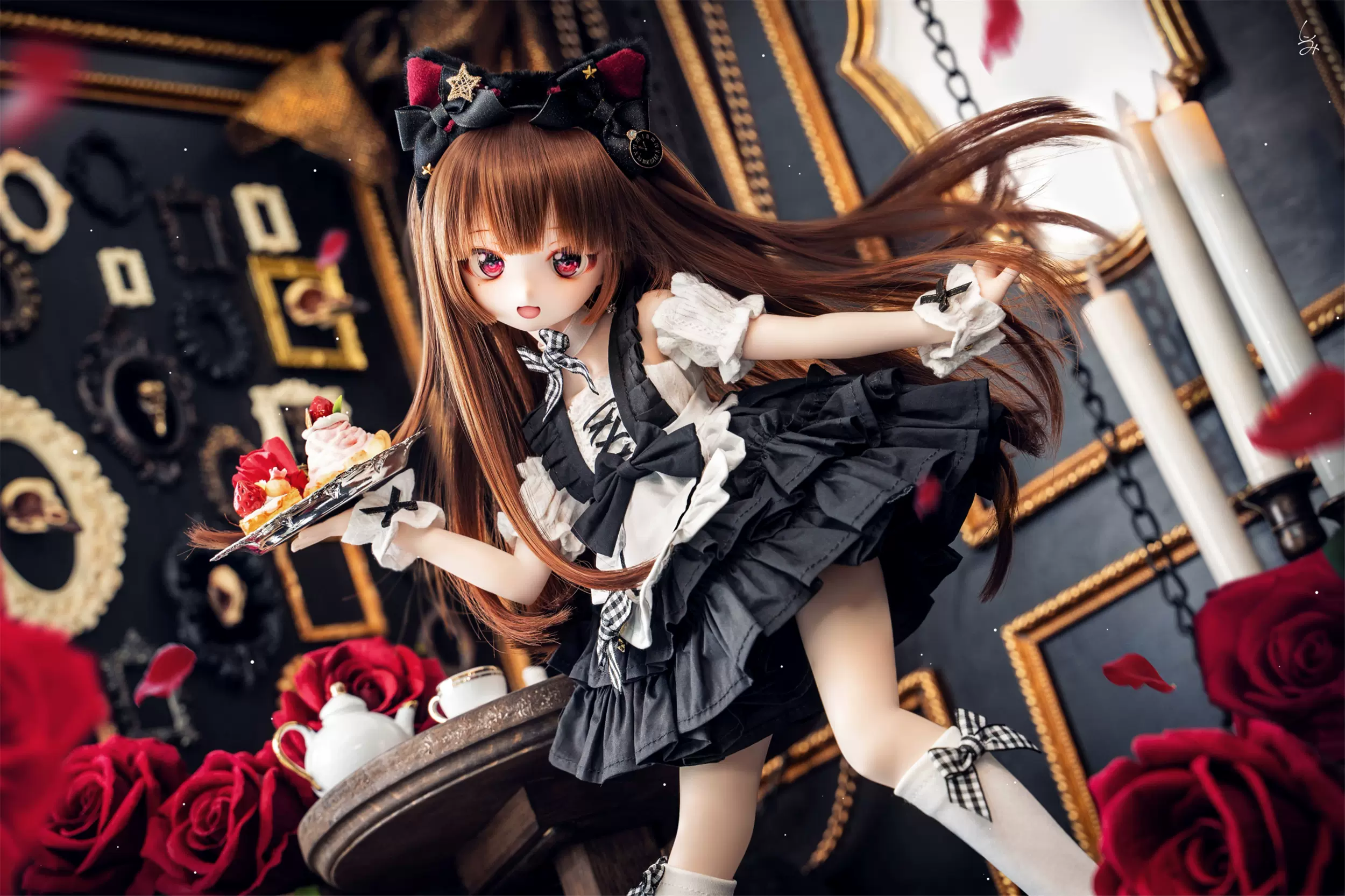 六月夜林檎様製　月隠し魔女　mdd msd 40cm 1/4 ドール服 白 六月夜林檎様製 月隠し魔女 mdd msd 40cm 1/4 ドール服 白