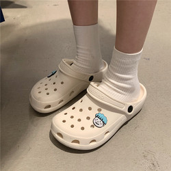 Thin Strap Nurse Clogs for Women, Cute Cartoon Style, Summer Couple's Non-Slip Thick-Soled Arch Support Sandals, Beach Shoes for Men