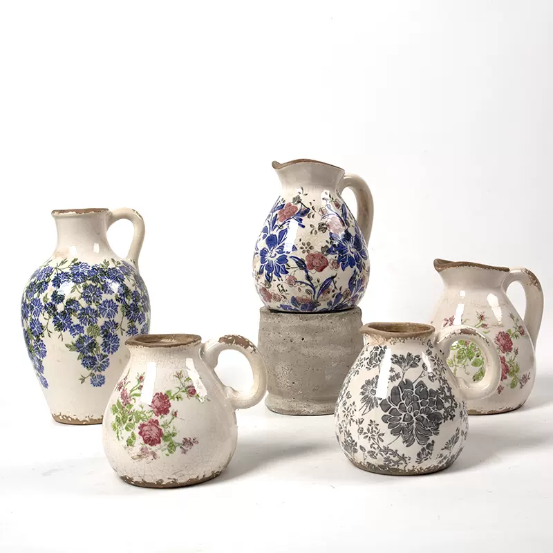 花瓶 花器 壺 掬涵藤壺花瓶花器花盆多孔青苔蘚黃金葛水培禪意茶寵新中式國風