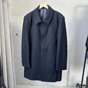 
50% wool woolen coat men's autumn and winter business casual mid-length woolen windbreaker jacket