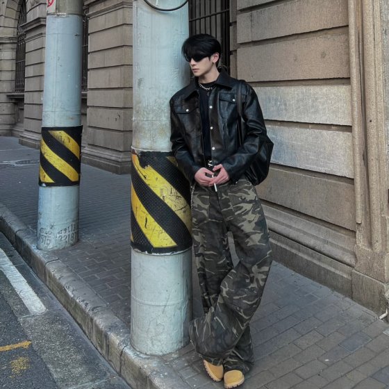 
2025 new style handsome trendy men's autumn pu leather jacket jacket fashionable versatile short motorcycle clothing Korean version