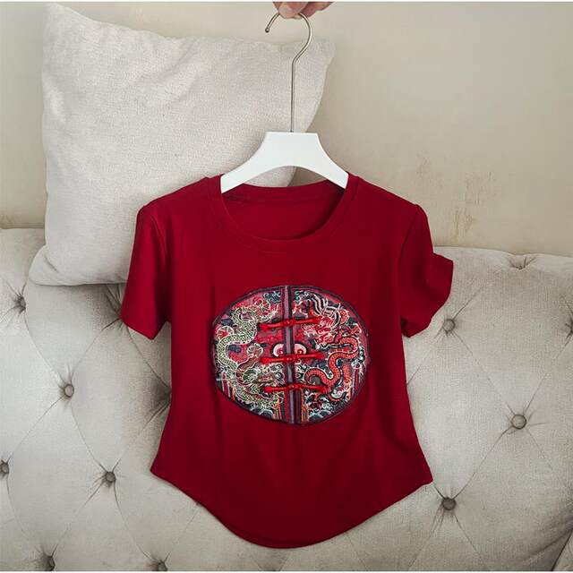 Vintage Chinese-Style Printed Short-Sleeve Shirt for Summer