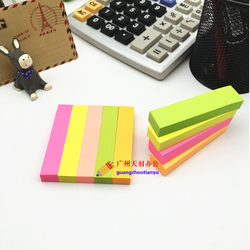 Fluorescent Strip-Shaped Sticky Notes, Colorful Sticky Notes, Reusable Sticky Notes, Memo Notes, Self-Adhesive Notice Notes