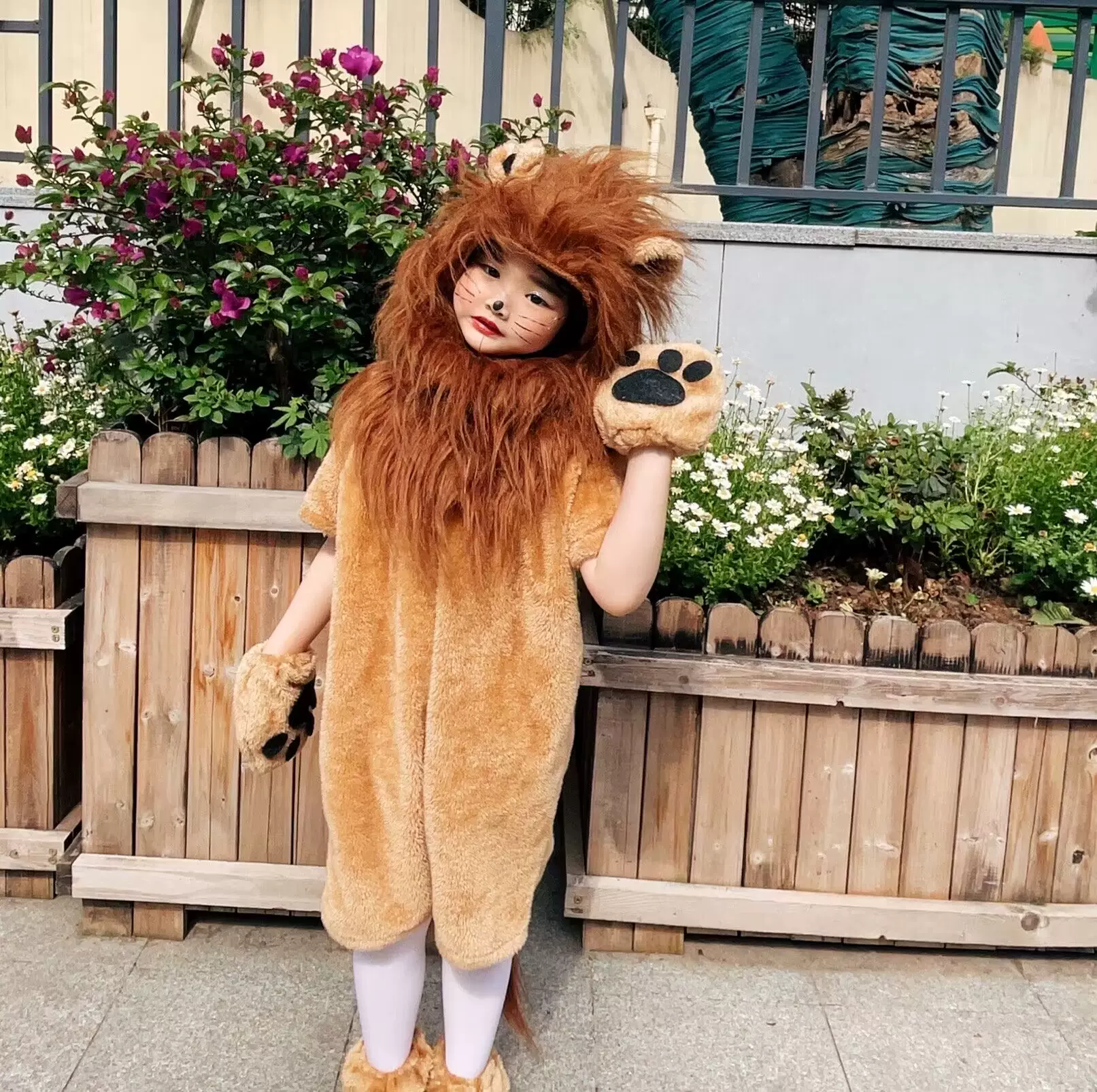 万圣节cosp儿童狮子长毛狮子王服装绿野仙踪小狮子动物服装演出服