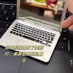 Creative Mini Portable Mirror Apple Laptop High-End Portable Foldable Small Makeup Mirror Holiday Gift