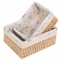 Cosmetic Storage Box, Coffee Table, Remote Control, Desktop Fabric Miscellaneous Items, Simple Snack Basket, Living Room Key Rattan Storage Basket