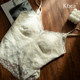 Kbra lace base suspender vest for women 2025 new summer wear with chest pad inner top for women