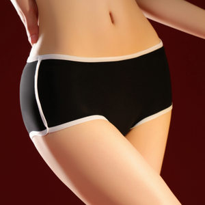 
Qinghe 5D seamless oily boxer briefs large size high elasticity transparent Japanese style sports style male and female couples open crotch