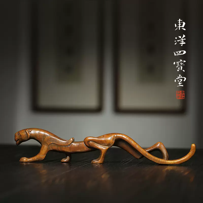 銅製 虎 萌虎 茶玩 蓋置 書房文鎮 茶卓 装飾品 工芸品 美術品
