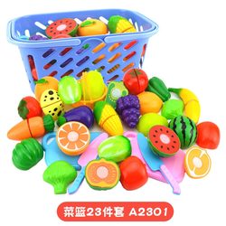 Cross-Border Children's Educational Kitchen Toy Set with Cuttable Fruits and Vegetables for Pretend Play, DIY Gift Set
