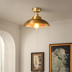 2025 American Retro H65 Brass Ceiling Light for Hallway, Minimalist Entryway, Cloakroom, Balcony, Kitchen, Bathroom, Commercial Lighting Fixtures
