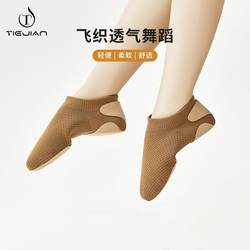 Dance Shoes with Fly-Knit Mesh Surface, Jazz Dance Shoes, Modern Ballet, Square Dance, Cheerleading Practice, Body Training Teacher Dance Shoes