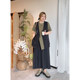 Vogana Cannes Large size original British temperament with female suit vest pleated long half -body skirt
