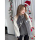 vogana Cannes home large size original ins American cool jacket autumn lamb fur splicing loose age-reducing baseball uniform
