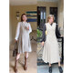 vogana Cannes home large size original temperament sleeveless suit dress age-reducing well-behaved pleated skirt length and style
