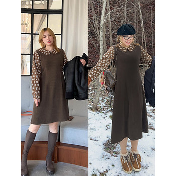 Korean style loose two-piece doll collar makes you look slim
