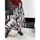 vogana Cannes home large size original autumn and winter retro loose slimming mid-length skirt for flesh-covering A-line skirt