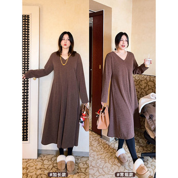 Sexy dress with a cross waist and slimming A-line