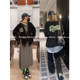 Large size original early autumn loose casual sports jacket wide -leg pants set lazy two -piece set
