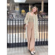 Vogana Cannes Family Large -size Hanfeng casual print mid -length shirt loose long -sleeved sunscreen air -conditioned shirt jacket