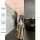 ASHENONLINE Darwin Retro Washed Wide Legs U.S. Pocket Khaki Leisure Pants Women
