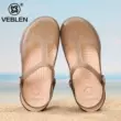 Veblen Croc Giày Nữ Màu Trơn Bao Đầu Giày Đi Biển Mùa Hè Chống Trơn Trượt Đế Dày Jelly Dép Dép Ngoài Trời Y Tá Xăng Đan 