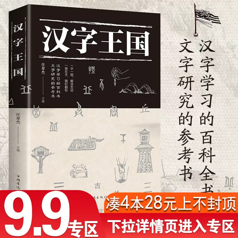 4本28元 汉字王国字里行间走进汉字王国有趣的汉字解析汉字