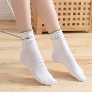 Orti loves pure cotton sports socks female four seasons socks women running white socks socks Middle socks all cotton female socks
