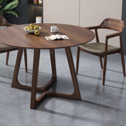 Solid Wood Round Dining Table, Commercial Reception Table, Nordic Style Home Dining Table, Coffee Table, Leisure Meeting Table and Chair Set