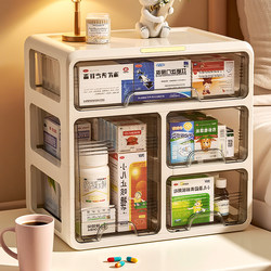 Medicine Box for Home Use, Drawer-Type Household Medicine Box, Transparent Medicine Storage Box, Large-Capacity Multi-Layer Medicine Backup Box