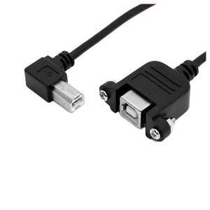 
Right-angle USB Type B male to female left and right 90 degree elbow printer scanner extension rectangular port male or female USB-B male or B male belt fixed with ear data cable