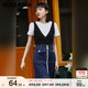TQ District Aizhi Vero Moda Spring and Summer New Retro A-spoke Zipper Skirt Women's Fashionable and Versatile Trendy