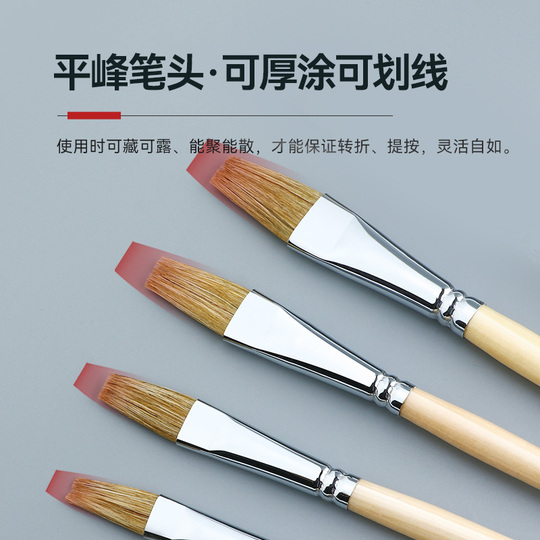 Transon Lot De 3 Pinceaux Plats Pour Peinture Acrylique, Aquarelle, Gouache, Huile Et Peinture Corporelle