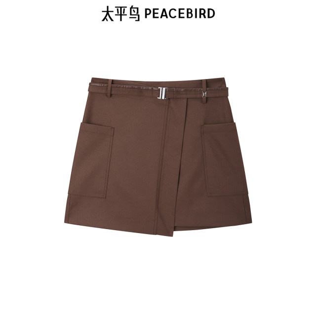 
Peacebird Women's Bath Style Skirt New High Waist A-line Short Skirt A1GEF1124