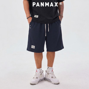 
PANMAX trendy brand plus size 2026 summer street style drawstring sweatpants large size loose casual sports five-point pants