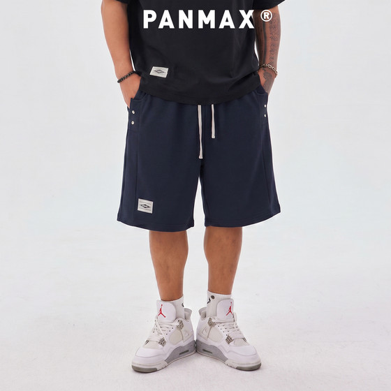 
PANMAX trendy brand plus size 2026 summer street style drawstring sweatpants large size loose casual sports five-point pants
