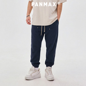 
PANMAX trendy brand plus size men's spring and autumn sweatpants minimalist loose leggings sweatpants drawstring willow design sweatpants