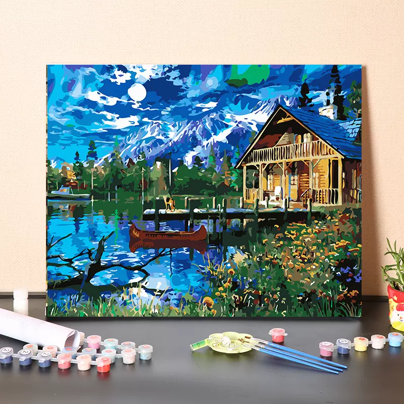 油彩画　海　小屋 3455_G_1734342788143.jpg