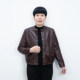 Fashionable mother autumn leather jacket simple and atmospheric 2025 new women's spring and autumn leather jacket top short